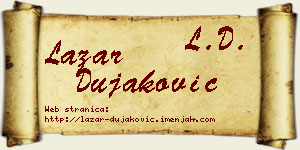 Lazar Dujaković vizit kartica